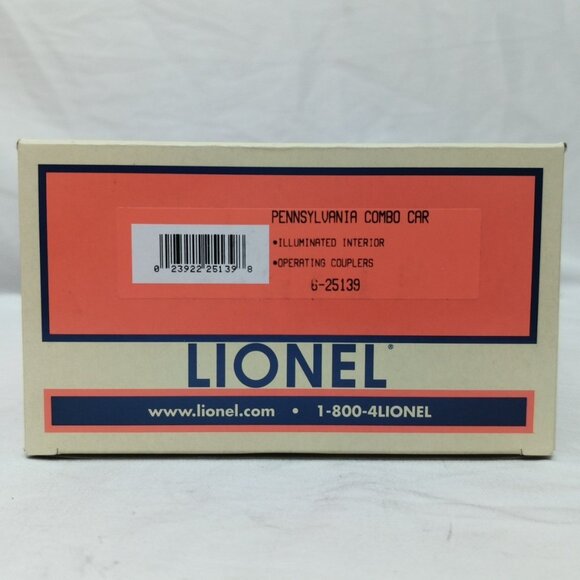 LIONEL O/027 GAUGE Pennsylvania Combo Car Illuminated Interior #8701 New In Box - Picture 3 of 9